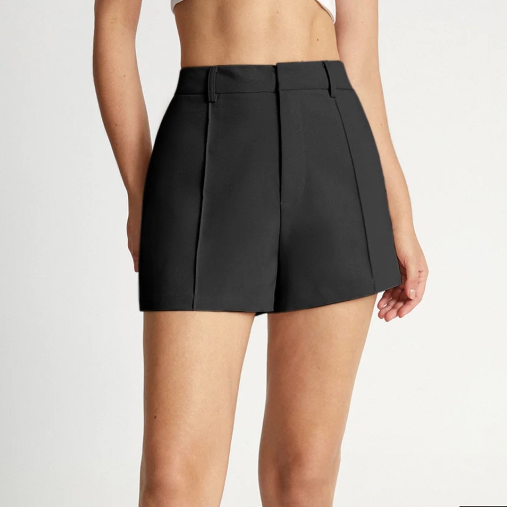 Black Trouser Shorts